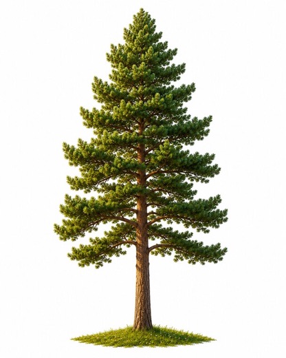 Ilustración de un pino (Pinos)